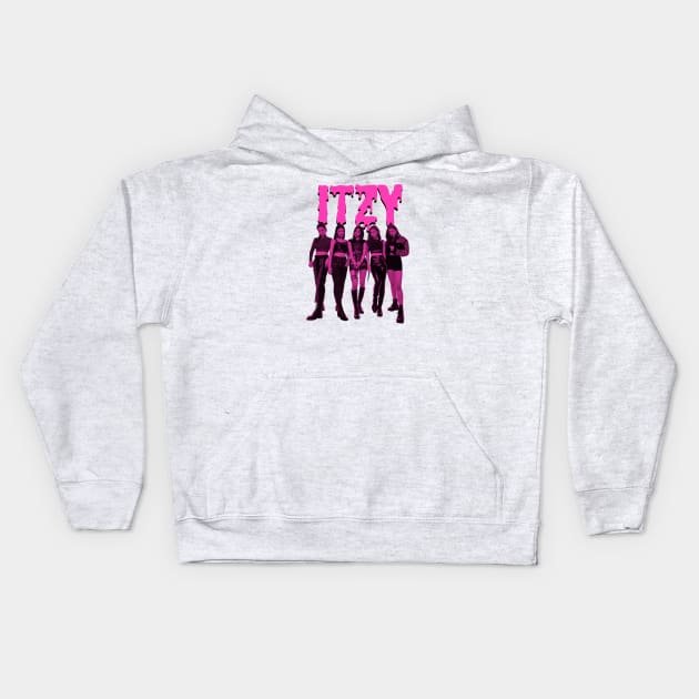 ITZY Pink Kids Hoodie by CYPHERDesign